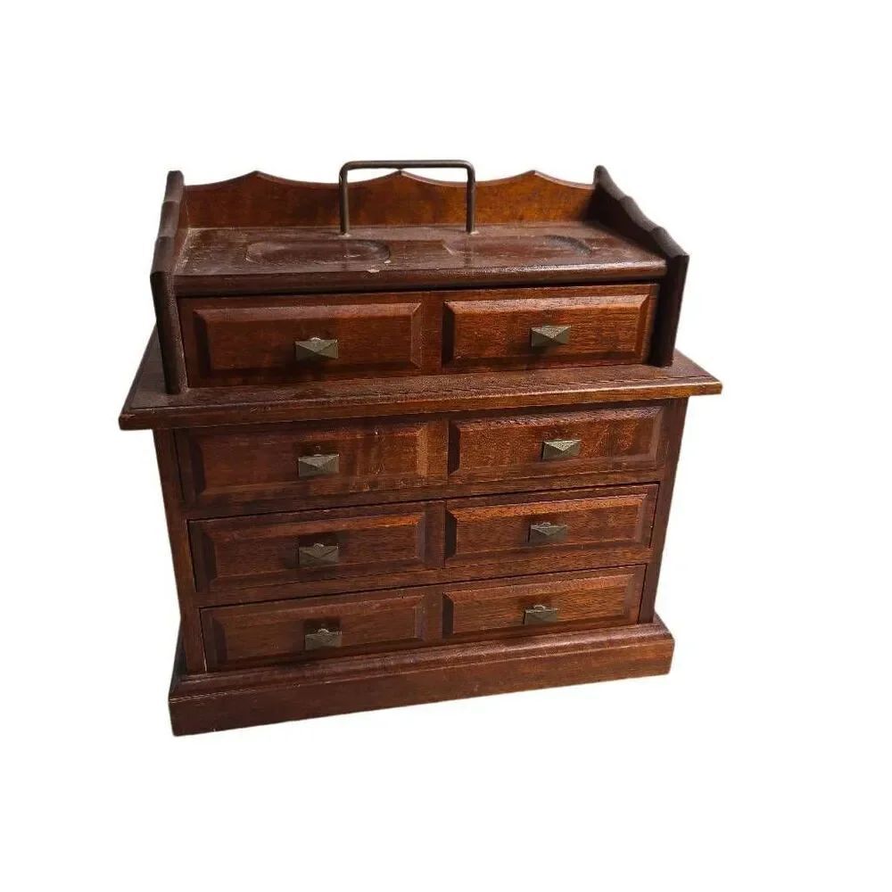 Vintage Wooden Varnished Musical Jewelry Box